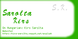 sarolta kirs business card